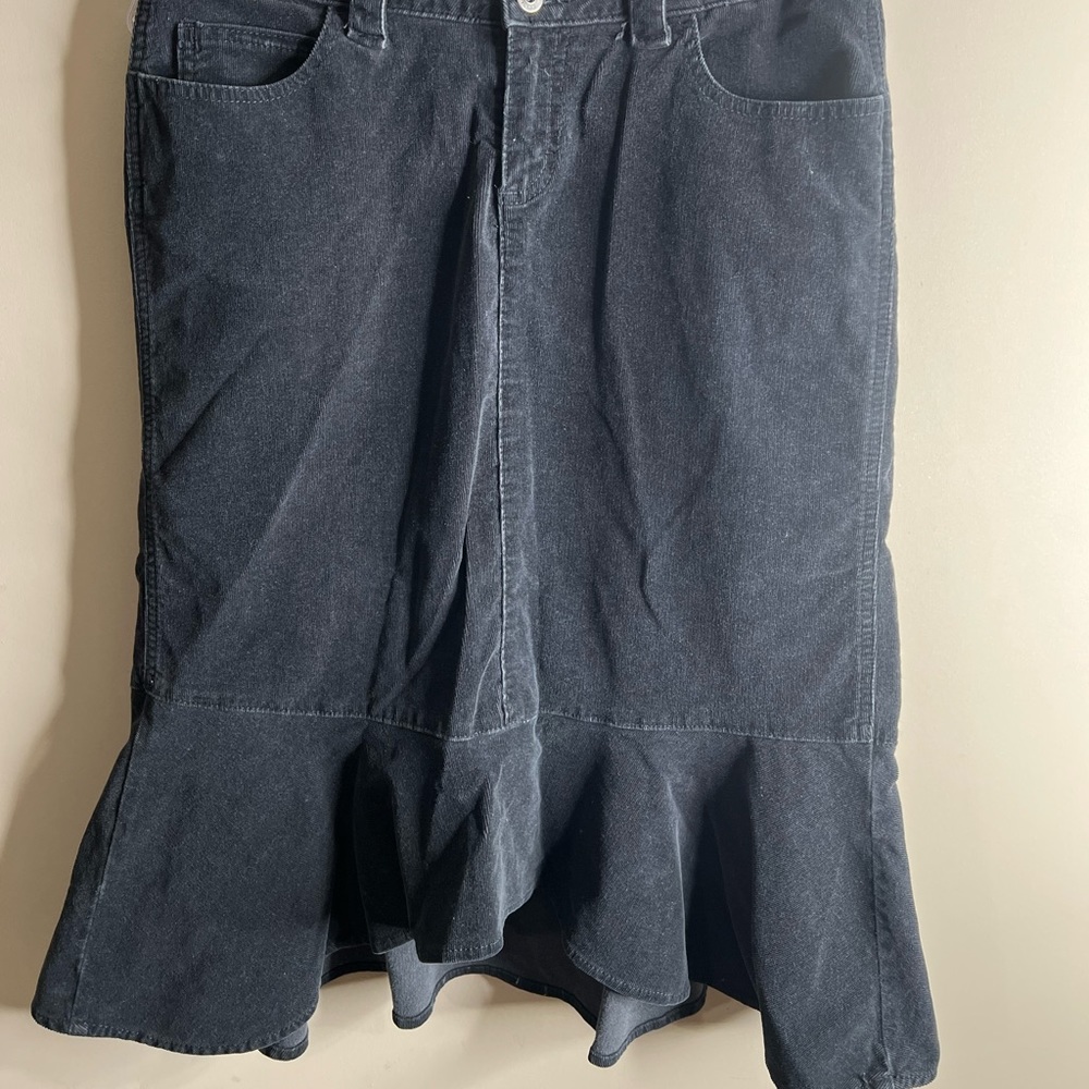 Riders copper corduroy trumpet skirt